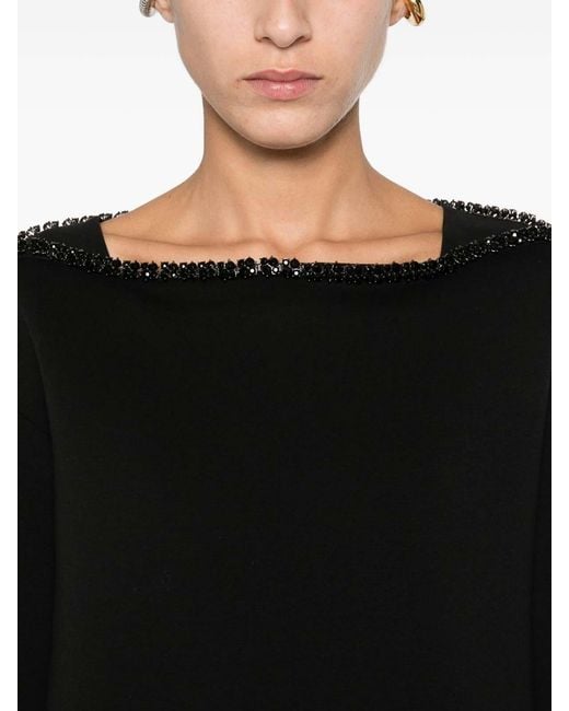 Emporio Armani Black Cotton Blend Short Dress