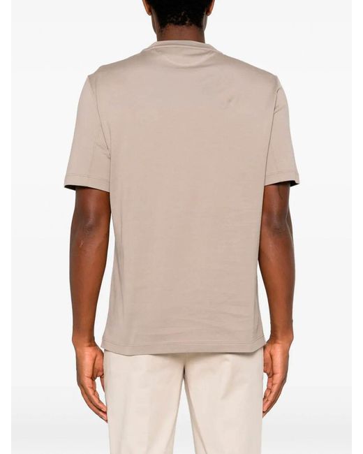 Brunello Cucinelli Natural Jersey T-Shirt for men