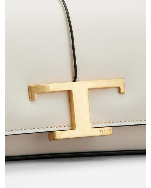Tod's White Leather Flap Bag