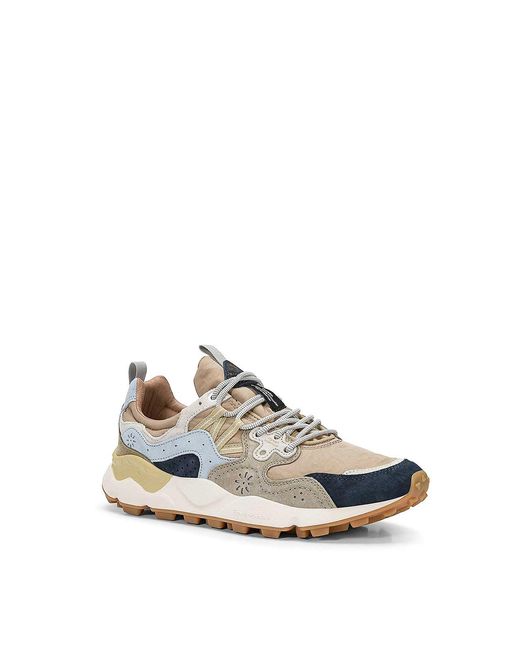 Flower Mountain White Panel Design Sneakers for men