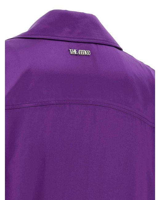 The Attico Purple Chemisier Dress