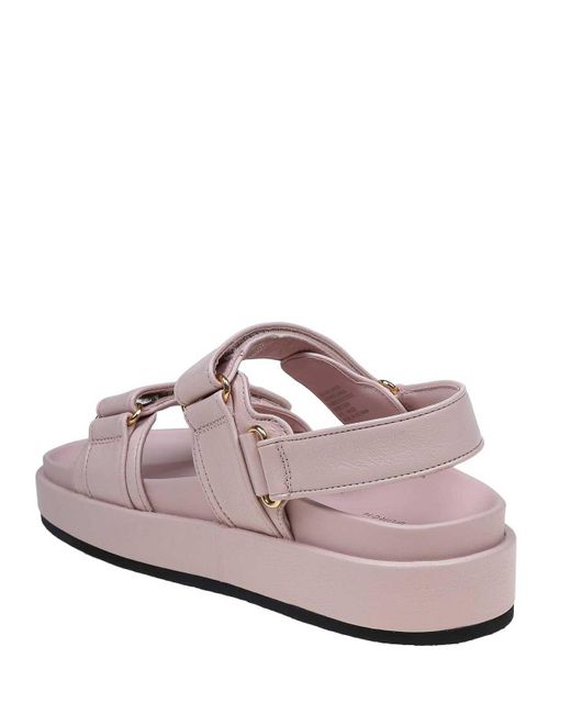Tory Burch Pink Leather Kira Sandals