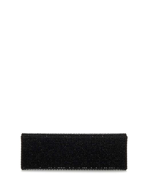 AMINA MUADDI Black Silk Satin Clutch