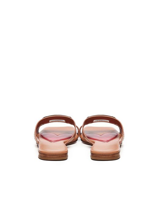Roger Vivier Brown Viv By The Sea Leather Sandals
