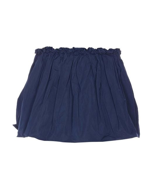 ShuShu/Tong Blue Hand-Sewn Floral Short