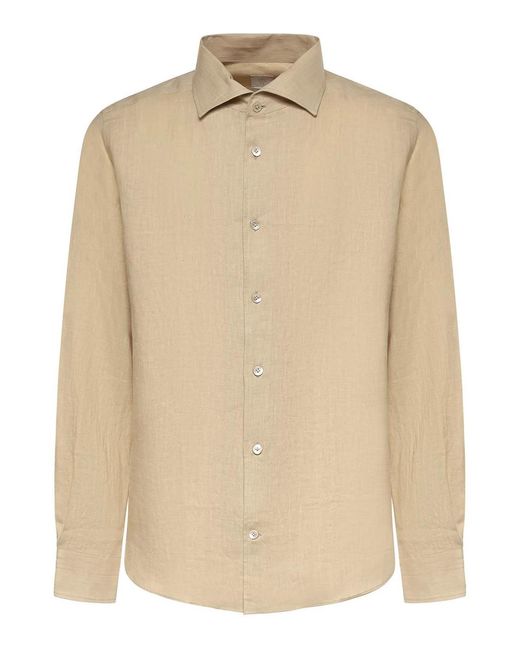 Eleventy Natural Linen Shirt for men