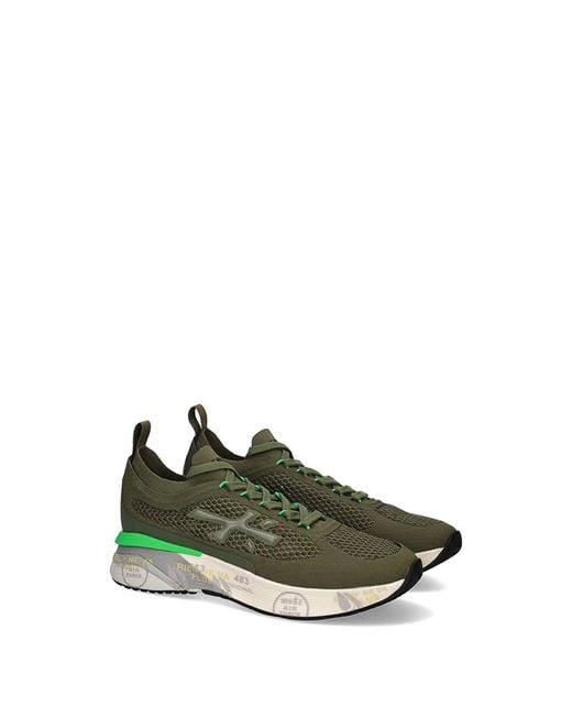 Premiata Green Sneakers for men
