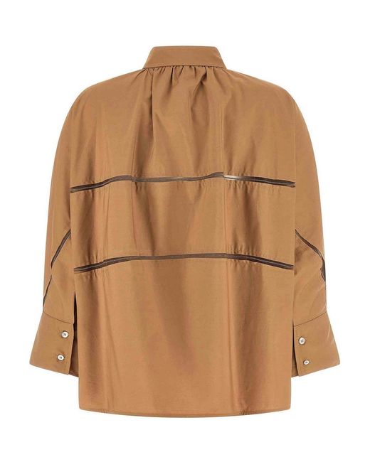 Fabiana Filippi Brown Cotton Blouse