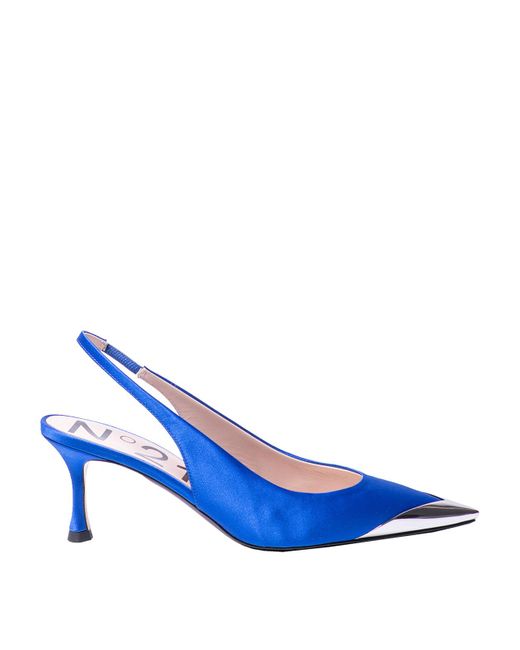 N°21 Blue Slingback Satin Shoes