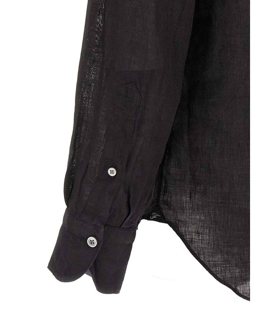Finamore 1925 Black Gaeta Shirt for men