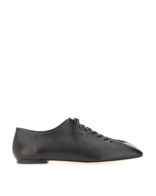 Aeyde Black Lace-Up Shoe Isla