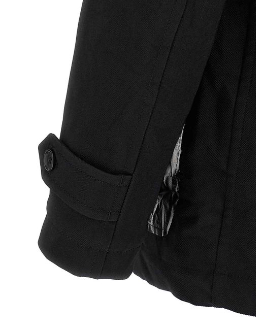 Comme des Garçons Black Double-Breasted Caban for men