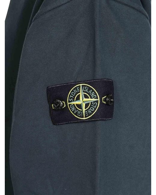 Stone Island Blue Style Pullover Hoodie Sweater for men