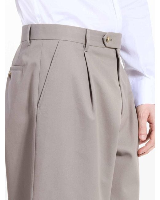 Moschino Gray Gabardine Trousers for men