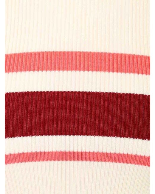 Self-Portrait Red Knit Top