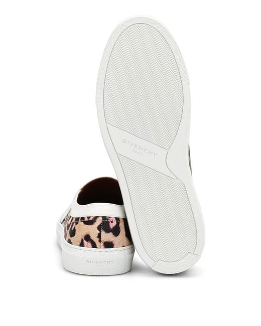Givenchy White Skate Leopard Slip-Ons