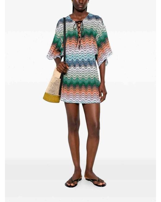 Missoni Green Short Cover Up