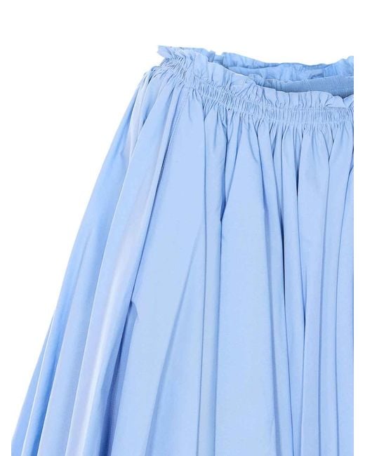 AMI Blue Midi Corolla Skirt