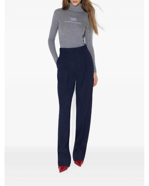 Elisabetta Franchi Blue Melange/Ivory Tricot Sweater