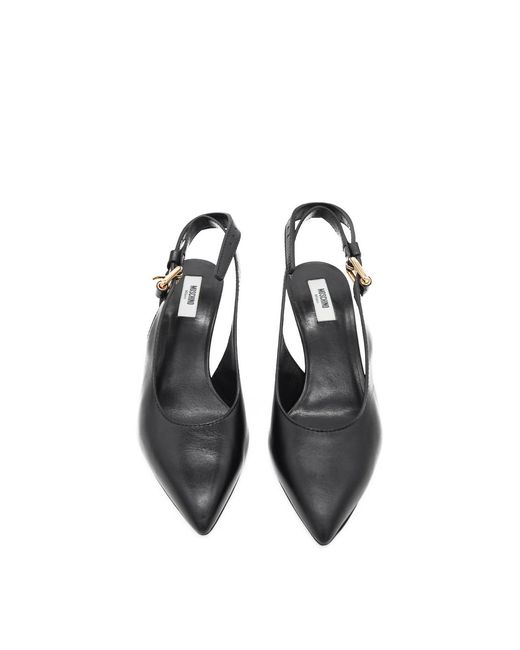 Moschino Black Tie Me Sling Back