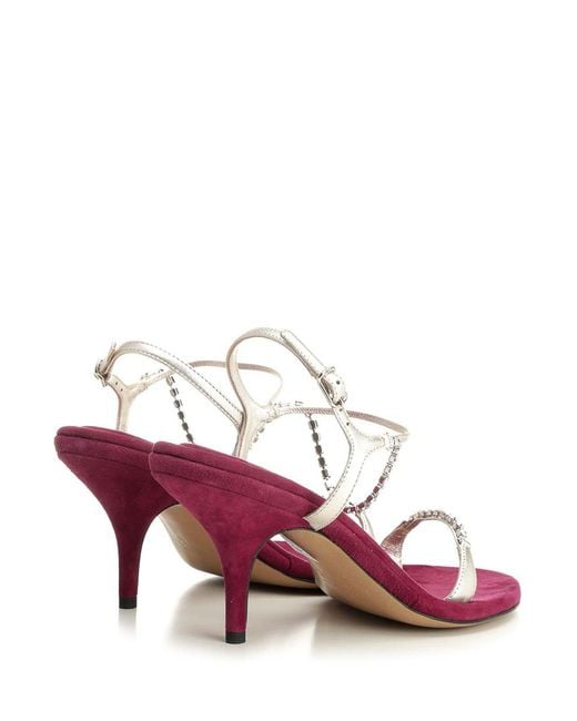 Chloé Pink Zia Heeled Sandals