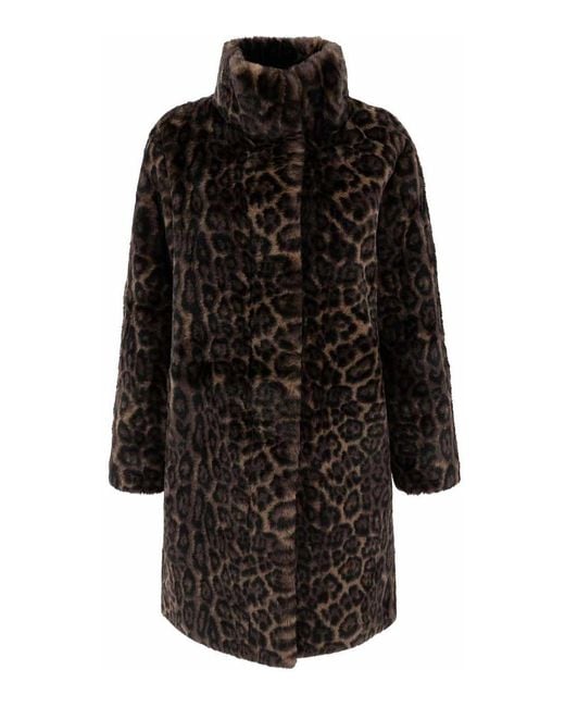Apparis Black Blair Leopard Coat