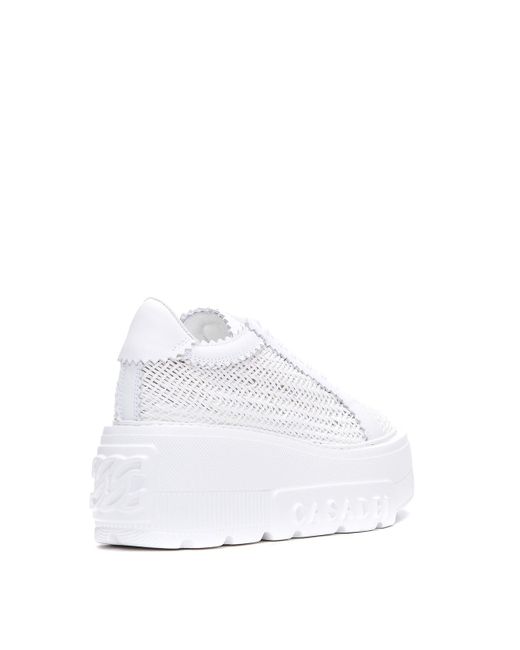 Casadei White Back Logo Trainers
