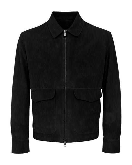 Franzese Collection Black Midnight Bonded Suede Jacket for men