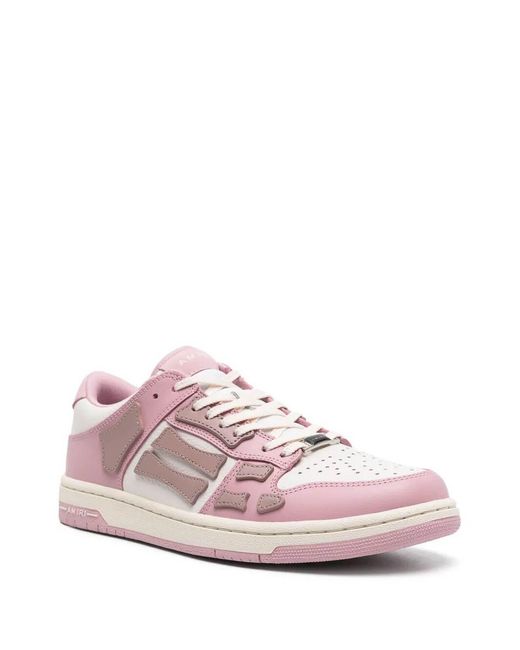 Amiri Pink Skel Top Low Sneakers