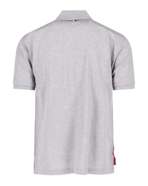 Thom Browne Gray Logo Polo for men