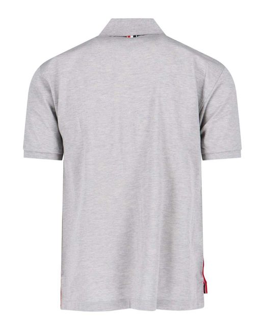 Thom Browne Gray Logo Polo for men