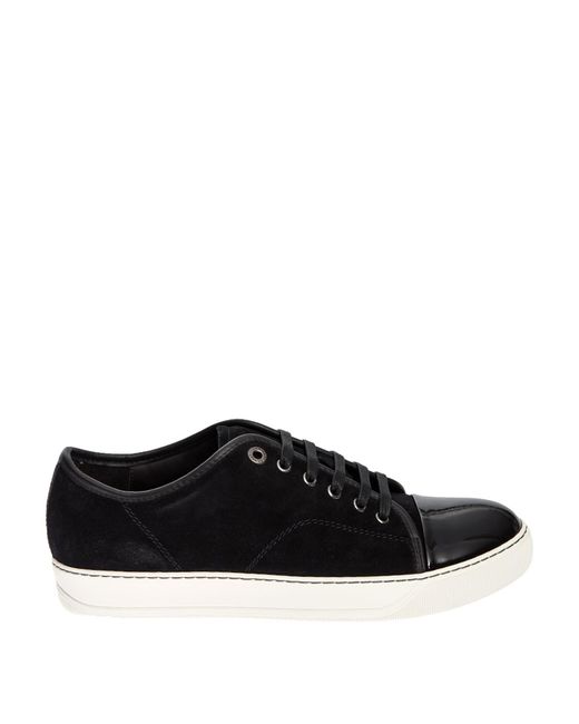 Lanvin Black Dbb1 Low Top Suede Sneakers for men