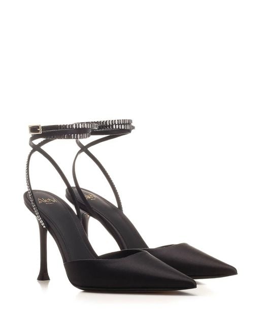 ALEVI Black Axel Satin Pump