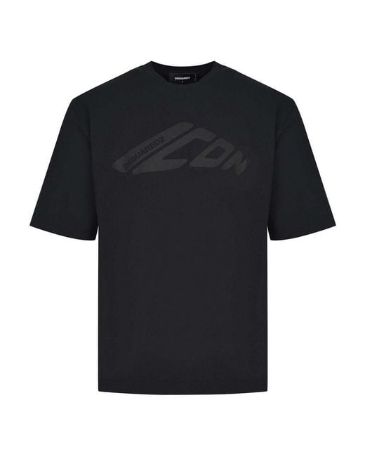 DSquared² Black T-Shirt Made Of Cotton for men
