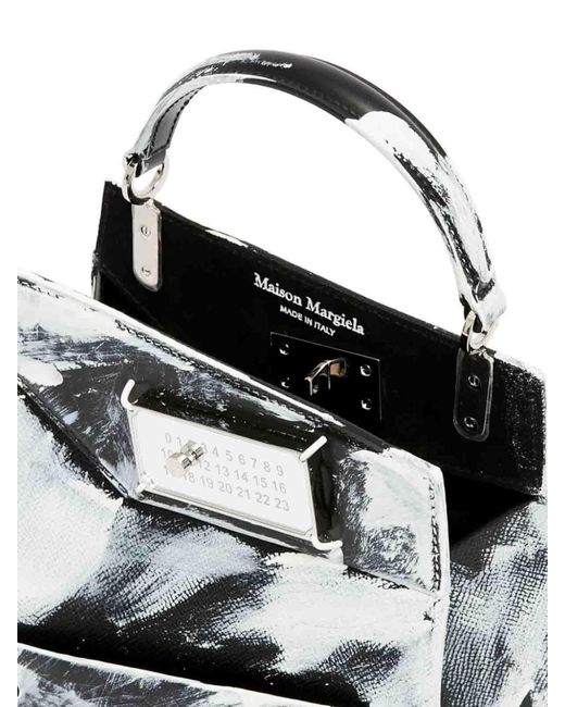 Maison Margiela Gray Leather Snatched Tote Bag