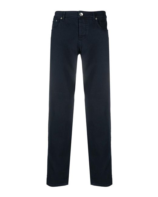 Brunello Cucinelli Blue Straight Leg Denim Jeans for men