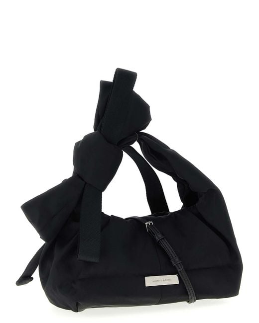 Marc Jacobs Black The Bow Nylon Mini Sack Handbag