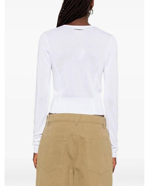 Pinko White 'Meteora' Cardigan