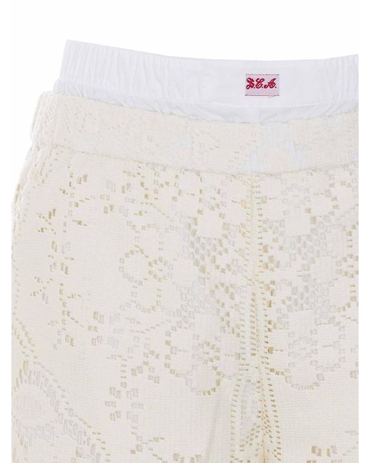 Sea White Cream Arianna Lace Shrots
