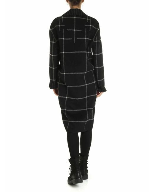 Karl Lagerfeld Black Double Face Coat