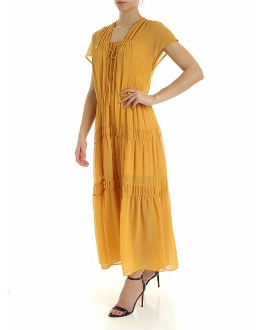 See By Chloé Yellow Flounced Dress