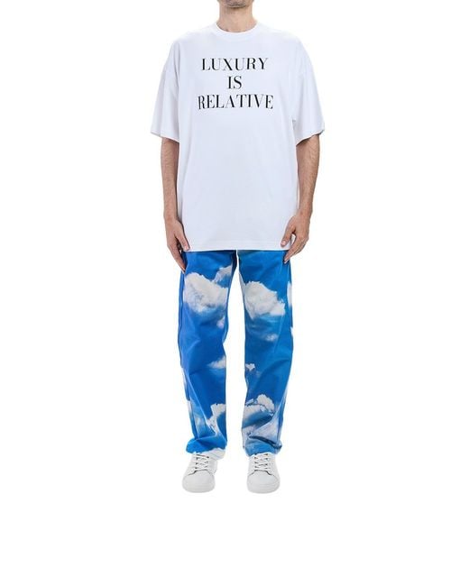 Moschino White Luxury Is Relative Over Tshit for men