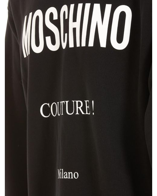 Moschino Black Cotton Sweatshirt for men