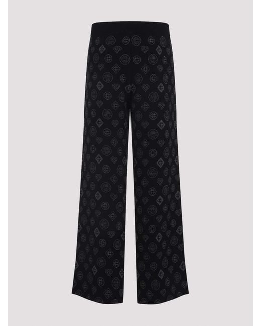 Casablanca Black City Jacquard Trousers for men
