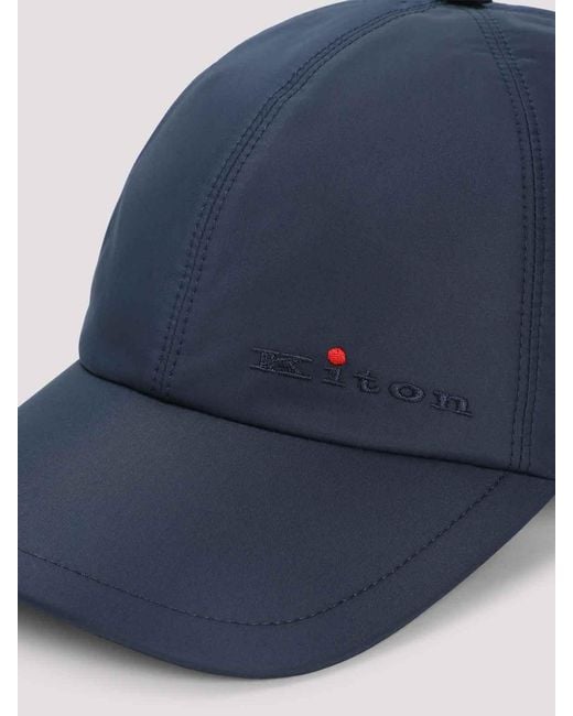 Kiton Blue Baseball Cap for men