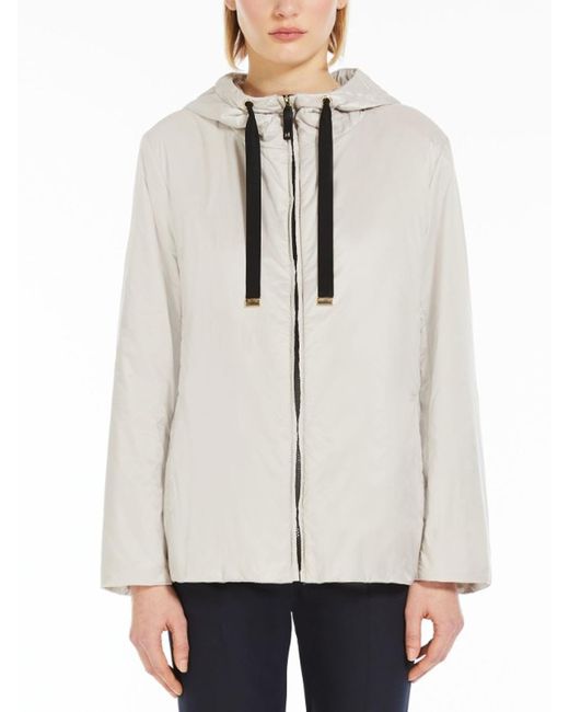 Max Mara The Cube White Greenh Waterproof Canvas Travel Jacket