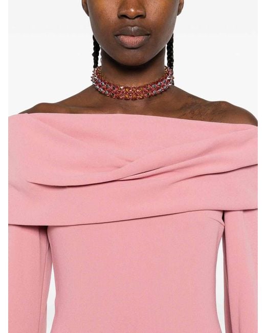 Solace London Pink Nuri Midi Dress