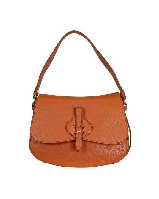 Coccinelle Brown Handbag Micro Grainy Crab Crab