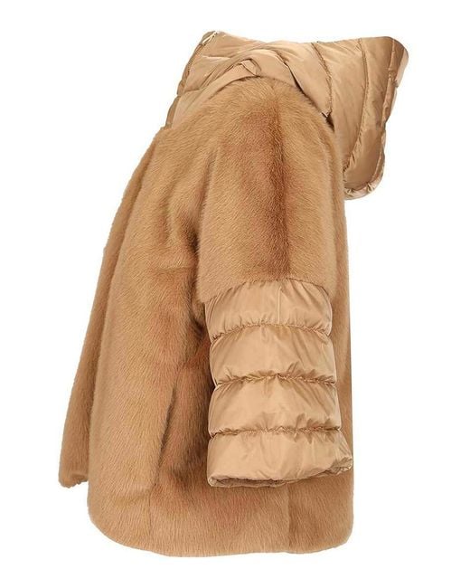Herno Brown Satin Cape