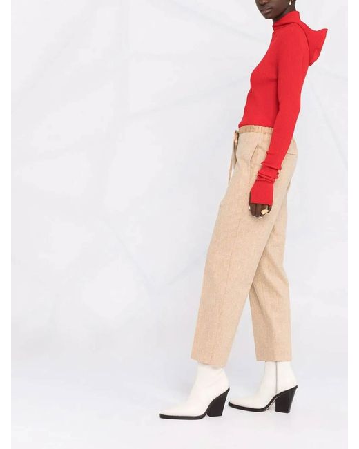 Jil Sander Red High Neck Pullover